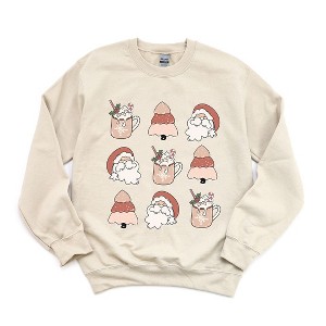 Simply Sage Market Women's Graphic Sweatshirt  Santa  Tree Mug Chart - 1 of 4