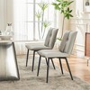 YOUNIKE Modern Dining Room Chairs Set of 2 Leather Upholstered Kitchen Chairs Comfy Side Makeup Vanity Chair Seat 19.69"Wx16.54"Dx18.9"H - 4 of 4
