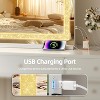 Vanity Mirror with Lights, Diamond Light Strip Makeup Mirror with Tempered Glass, 3 Color Modes, 10X Magnification - 4 of 4