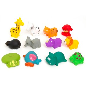 Boley: Bath Toy Bucket: Animals - 12pc Playset - Cartoon Animal Ages 3+ - 1 of 4
