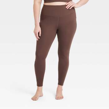 Women's Brushed Sculpt Pocket Straight Leg Pants - All In Motion™ Espresso  3x : Target