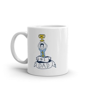 Crazy Dog T-Shirts Number 1 Dad Mug Cool Father's Day Best Dad Graphic Novelty Coffee Cup-11oz - 1 of 4