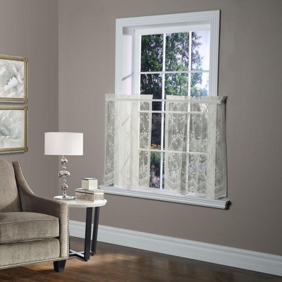 Habitat Mona Lisa Jacquard Scalloped Lace Tailored Tiers Pair
