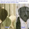 Aoibox Green Macrame Wall Hanging Decor, Boho Woven Leaf Feather Tapestry with Beads Tassels 15.7x37.8 Inch - 4 of 4