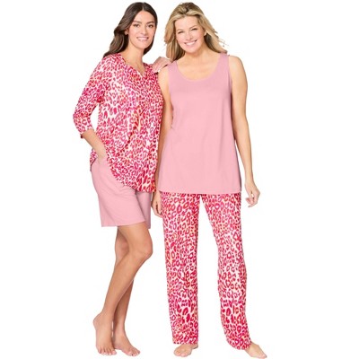 Dreams & Co. Plus Size  4-Piece Pajama Wardrober