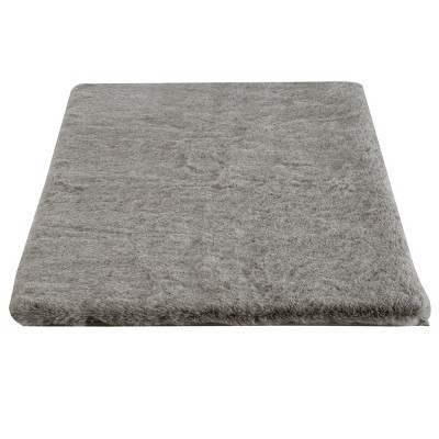 Faux Fur Bath Mat - 21x34-Inch Machine Washable Nonslip Small Rug for  Bathroom, Hallway, or Kitchen - Modern Room Decor by Home-Complete (Mauve)  