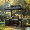 EROMMY 8 Ft. W x 6 Ft. D Aluminum Grill Gazebo - 4 of 4