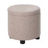 Breighton Home Designs4Comfort Round Accent Storage Ottoman with Reversible Tray Lid - 2 of 4