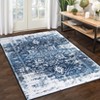 Machine Washable Area Rug Low Pile Vintage Ultra-Thin Non Slip Non Shedding Rugs Stain Resistant Foldable Indoor Carpet for Living Room Bedroom - 4 of 4
