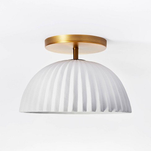 Scalloped Semi-Flush Mount Ceiling Light Brass - Threshold™ designed with Studio McGee - image 1 of 4