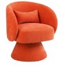TOAOTBNBO 360° Swivel Accent Chair With Barrel-curved backrest, Modern Armchair for Bedroom Club Chair with Sloping Arms and Stylish Base - 3 of 4