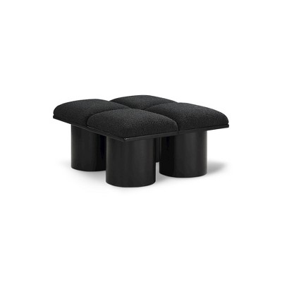 black boucle fabric/black finish