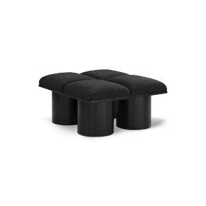 Meridian Furniture,Pavilion Boucle Fabric Bench - 1 of 4