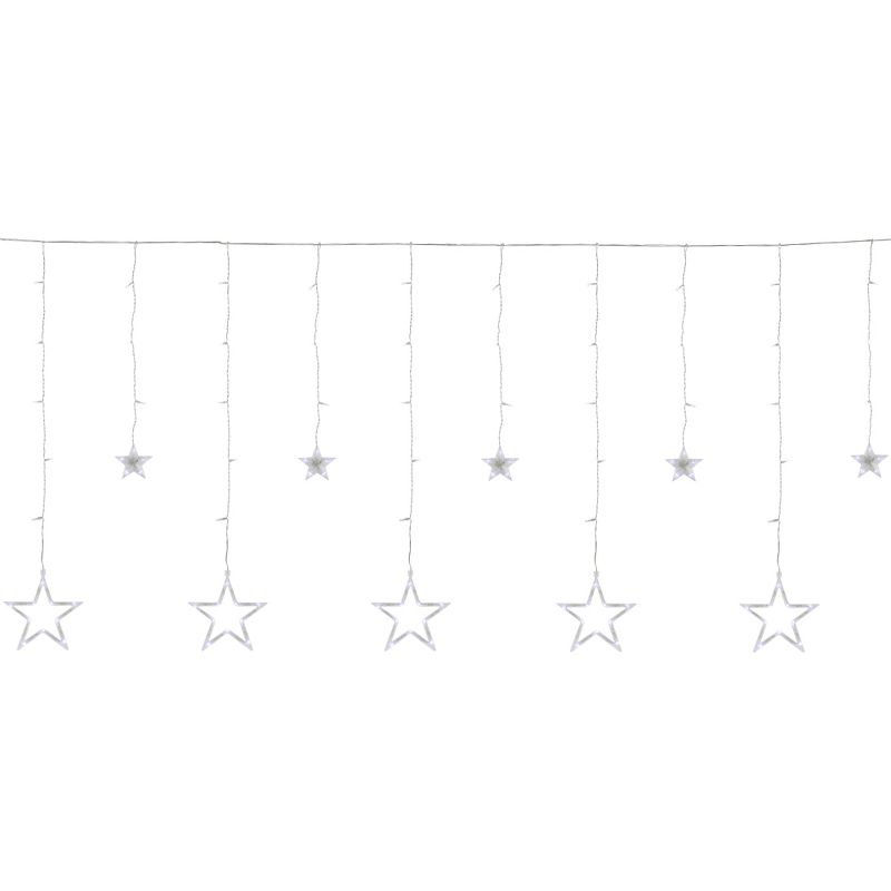 Northlight 138 Count Christmas Stars Icicle Lights - Pure White LED Lights - 8.25' Clear Wire, 1 of 7
