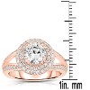 Guili 18K Rose Gold-Plated .925 Sterling Silver Cubic Zirconia Ring with a Stylish Design for an Elegant Sparkle. White or Rose Gold, Sizes 6-8. - 3 of 3