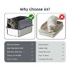 LunaLulinlk with Enclosure Stainless Steel Cat Litter Box with High-Sided - Durable, Hygienic, and Escape - 2 of 4