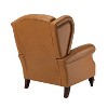 Amanda 33" Wide Genuine Leather Wingback Armchair with Solid Tapered Wood Legs and Nailhead Trim| ARTFUL LIVING DESIGN - 4 of 4