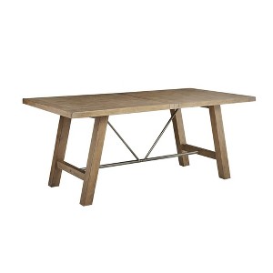 NicBex 72" Rectangle Dining Table with Solid Pine Wood Top for Dining Room, Living Room - 1 of 4