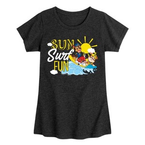Girls' - Paw Patrol - Sun Surf Fun Fitted Short Sleeve Graphic T-Shirt - 1 of 4
