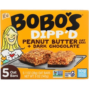 Bobos Dipp'd Peanut Butter + Dark Chocolate Oat Bar -5 oz - 1 of 1