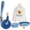 PoisePup – Luxury Pet Dog Waste Bag Holder – Soft Premium Italian Leather Poop Bag Dispenser - Ocean Vibes - 2 of 3
