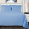 Flannel Cotton Modern Solid Fuzzy Duvet Cover Set With Pillow Shams by Blue Nile Mills - 2 of 4