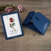 Anna-Kaci Red Rose Flower Enamel Gold Tone Stem Brooch Pin Clear Rhinestones with Family or Friend Gift Message Card & Envelope - 4 of 4