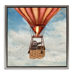 Stupell Industries Sloth in Hot Air Balloon, 18" x 18" - 1 of 4