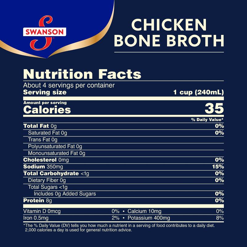 Swanson Gluten Free Chicken Bone Broth - 32 fl oz, 3 of 14