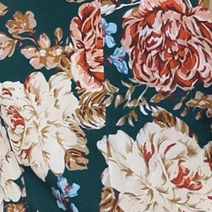 dark green-floral