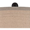 Regency Hill Ben Rustic Farmhouse Table Lamps 25" High Set of 2 Dark Bronze with Table Top Dimmers Beige Linen Drum Shade for Bedroom Living Room Home - 3 of 4