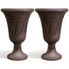 FONTOI 2 Pack Planters with Scalloped Rim, Outdoor Indoor Planters, Flower Plant Pots for Garden, Patio, Backyard, Porch, Brown, 15.75"*23.62"*15.75" - 4 of 4