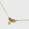 14K Gold Dipped Cubic Zirconia Rondelle Initial Necklace - A New Day™ Gold - 4 of 4