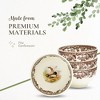 Spode Heritage Collection Woodland Animal Dip Bowls - Set of 4 Porcelain, 4 Inch Snack or Dessert Bowls with Floral Border, Dishwasher, Microwave Safe - 4 of 4