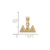 Black Bow Jewelry 14k Yellow Gold Plated Sterling Silver Delta Delta Delta Greek Life Small Pendant - 2 of 3