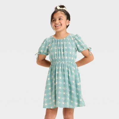 Girls' Short Sleeve Woven Dress - Cat & Jack™