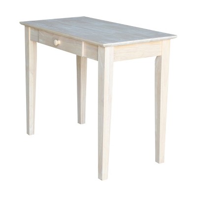 Elegant Solid Parawood Writing Desk with Practical Drawer