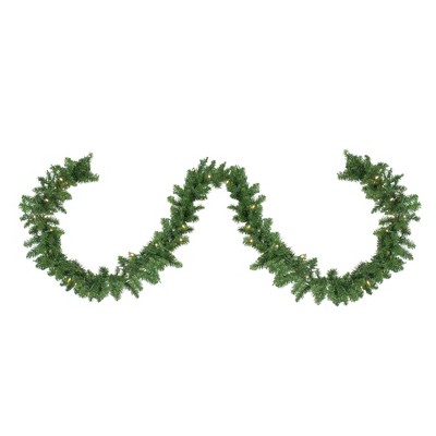 Northlight 9' x 10" Pre-Lit Northern Pine Artificial Christmas Garland - Warm White LED Lights