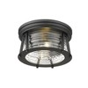 Cape Harbor 2-Light Flushmount Ceiling Light - Bronze Steel, Dimmable, Damp Rated, 12" - 2 of 4