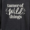 Women's - Instant Message - Tamer Of Wild Things Lightweight French Terry Wide Neck Long Sleeve Graphic Shirt - 2 of 4