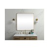 Elegant Lighting Soft corner metal square mirror 48x48 inch in Brass - 2 of 4