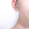 Guili Sterling Silver Curved Journey Earrings with Gemstones & Cubic Zirconia – A Sophisticated and Timeless Jewelry Piece for Effortless Elegance - 2 of 2