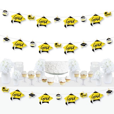 Big Dot of Happiness Yellow Grad - Best is Yet to Come - 2022 Yellow Graduation Party DIY Decorations - Clothespin Garland Banner - 44 Pieces