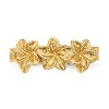 Black Bow Jewelry 14k Yellow Gold 6mm Triple Flower Toe Ring - 3 of 4