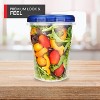 6-Pack 32oz Plastic Containers with Twist Top Lids, Airtight, for Freezer - 3 of 4