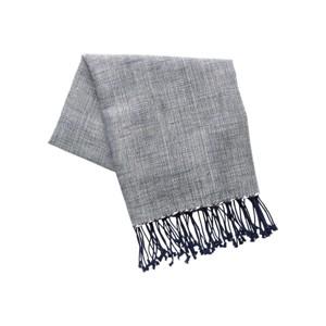 Slickblue Handwoven Cotton Hand Towel with Tassels, Decorative Kitchen & Bath Towel, Beige or Navy, 20x20 - 1 of 4