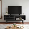 46" Mid-Century Modern TV Stand with Sliding Door Storage, Console Table for TVs Up to 59", Media Center for Living Room or Bedroom - 3 of 4