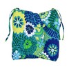 Blazing Needles, 16-inch Spun Polyester Patterned Outdoor Square Tufted Chair Cushions (Set of 4) - 2 of 2