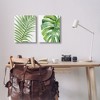 Stupell Industries Minimal Tropical Green Palms 2pc Canvas Art Set - 2 of 4