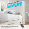 SinCiDo Modern King Size Bed Frame w/ 50" Tall Storage Headboard, Charging Station & LED Light, Curved Profile Design, Noiseless, No Box Spring Needed - 4 of 4